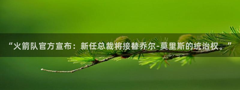 “火箭队官方宣布：新任总裁将接替乔尔-莫里斯的统治权。”