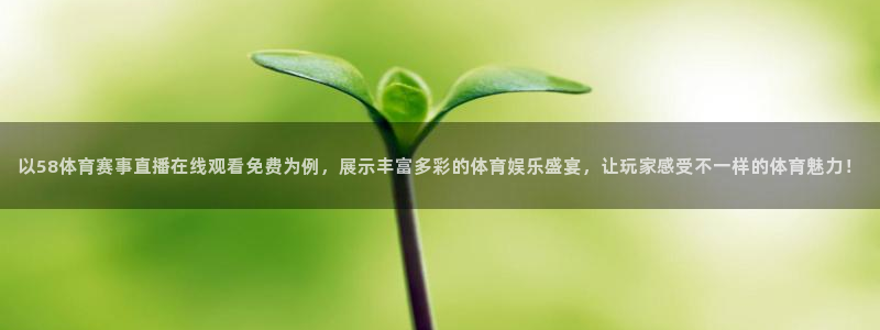 以58体育赛事直播在线观看免费为例，展示丰富多彩的体育娱乐盛宴，让玩家感受不一样的体育魅力！